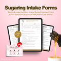 Sugaring Client Form , Intake Form, Minor Consent Form, Aftercare Card Template Editable in Canva